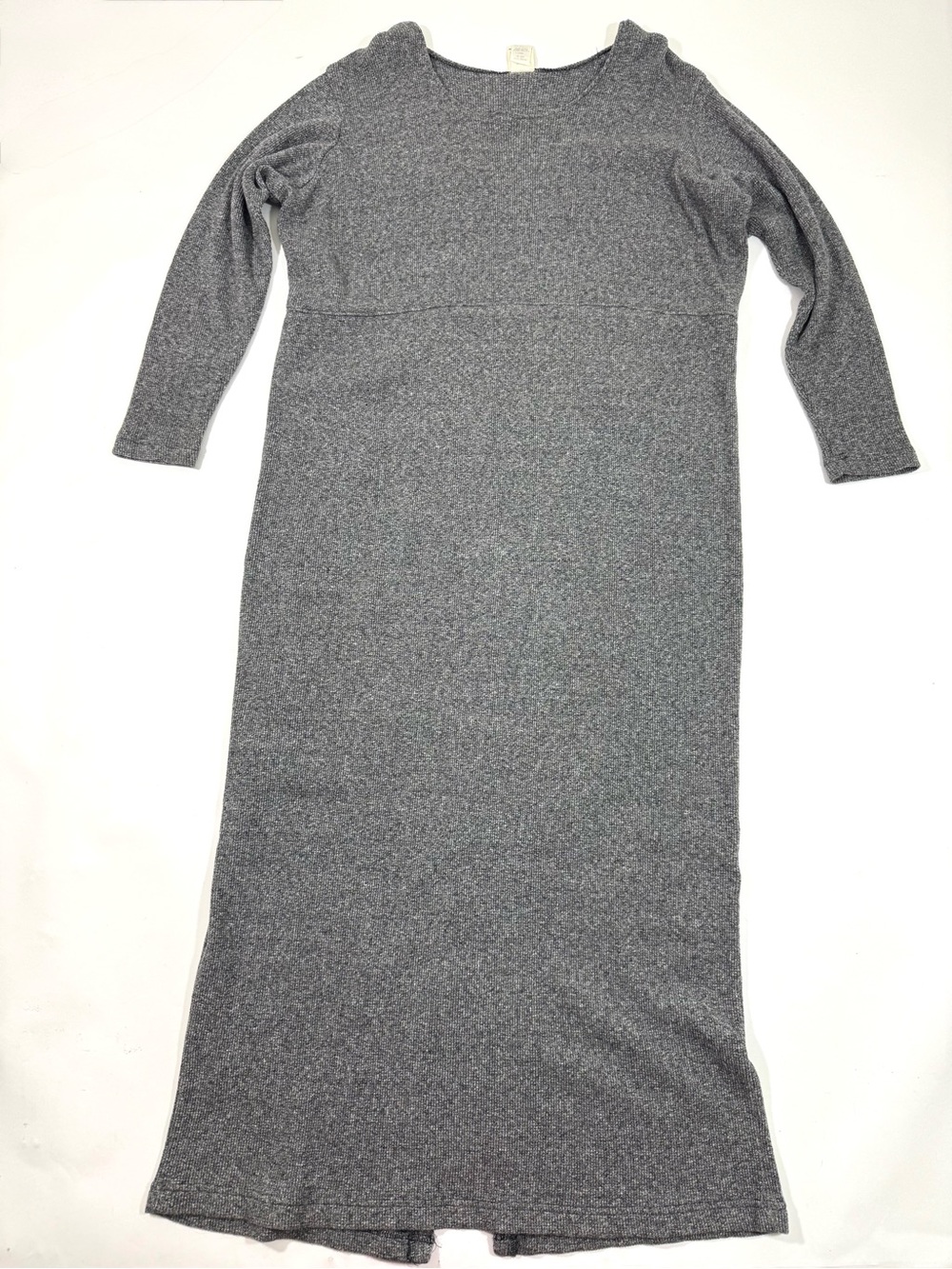 Fitigues Waffle Texture Maxi Dress Grey